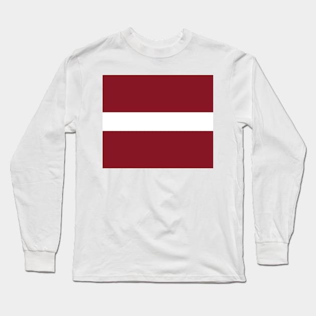 Latvia flag Long Sleeve T-Shirt by flag for all